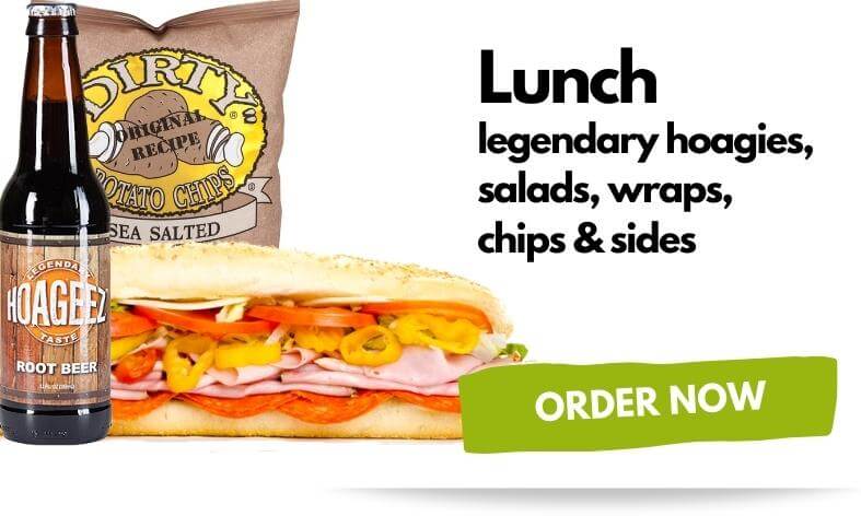 Hoageez Order Lunch, hoagies, subs, salads and wraps online.